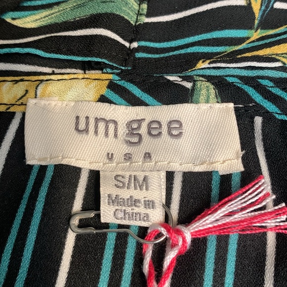 Umgee Black and Teal Patterned Kimono - Picture 4 of 9